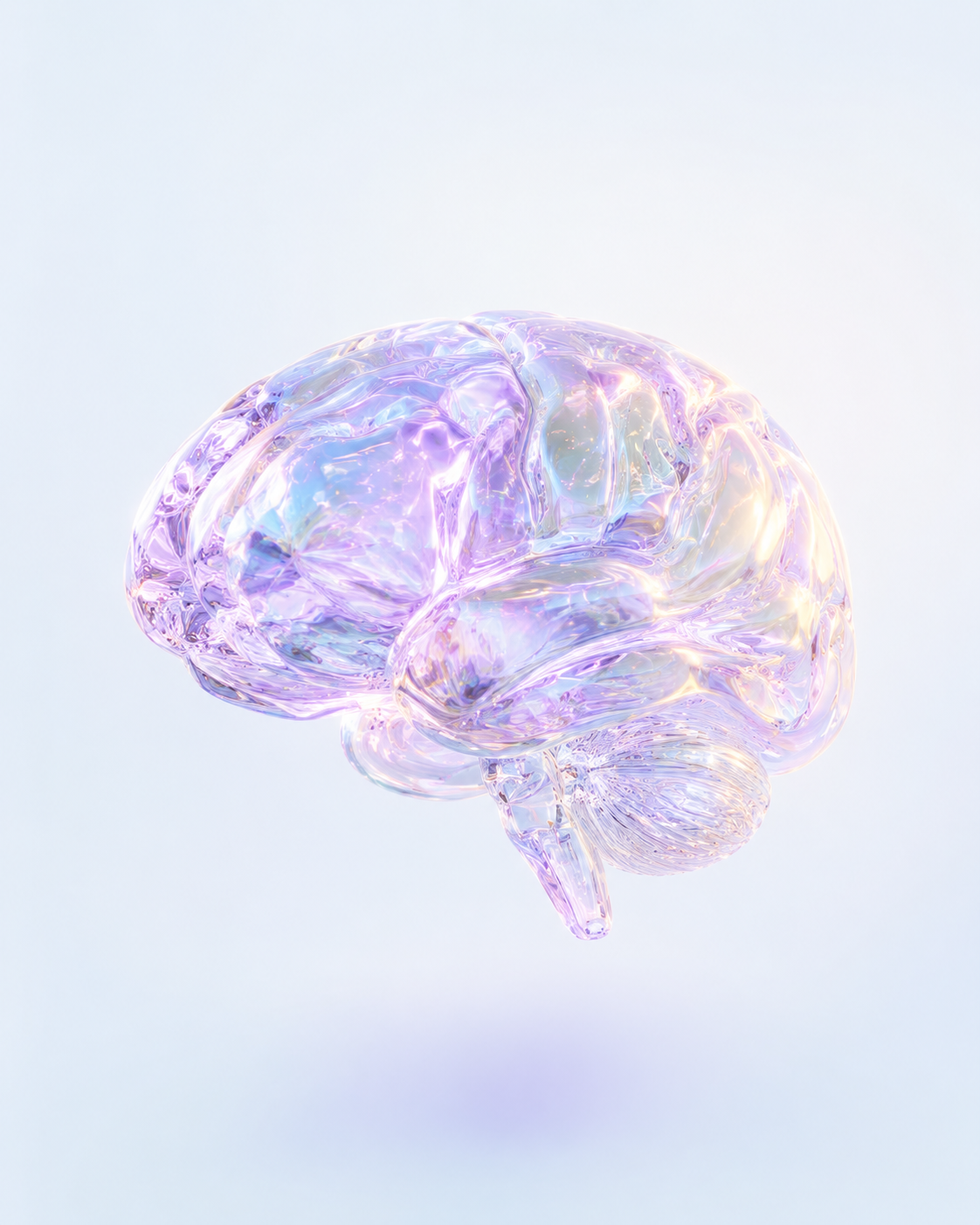 An abstract translucent brain illustration representing the first neuropsychiatry proof of concept.